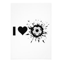 Explosive I Love Soccer Invitations