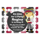 Explosive Pirate Girl Birthday Invitation