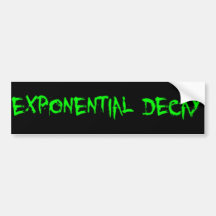 Exponential Decay Sticker Green Logo Bumper Sticker