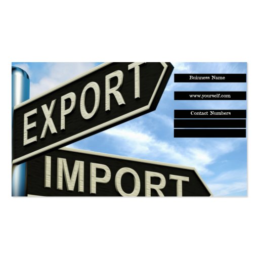 Export Import business card (front side)
