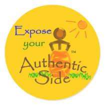 Expose your Authentic Side round sticker 4