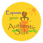Expose your Authentic Side round sticker 4