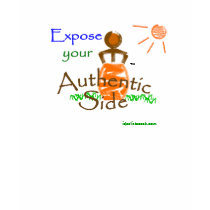 Expose your Authentic Side w/ sun, 1-sided v2 t-shirts