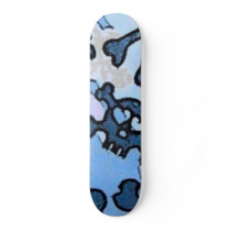 Exposed Skull Effect Skateboard