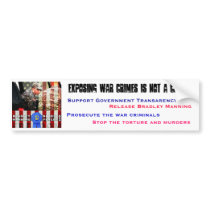 Exposing War Crimes is Not a Crime Bumper Stickers