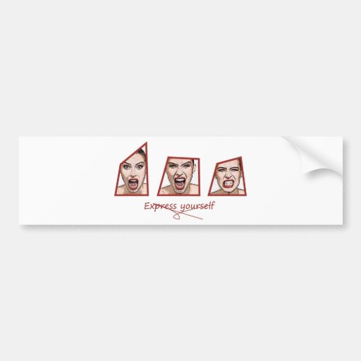 Express yourself bumper sticker
