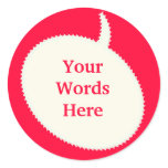 Express Yourself Red Round Sticker