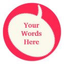 Express Yourself Red stickers