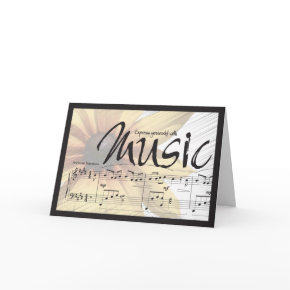Express Yourself With Music Notecard card