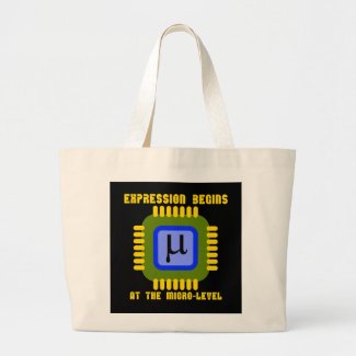 Expression Begins At The Micro-Level Microprocess Tote Bag