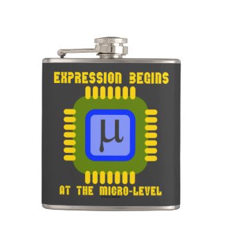Expression Begins At The Micro-Level Microprocess Hip Flask