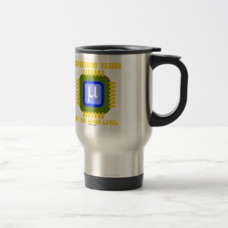 Expression Begins At The Micro-Level Microprocess 15 Oz Stainless Steel Travel Mug