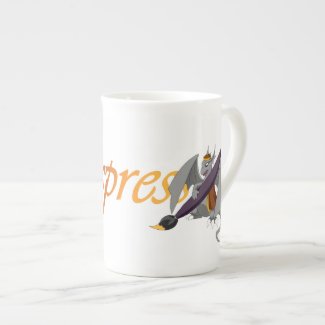 "Expression" Dragon & Paintbrush China Cup Bone China Mugs