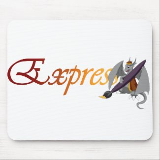 "Expression" Dragon & Paintbrush Mousepad