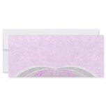 Expressive pink and grey damask wedding gift rack cards