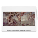 Expulsion From Paradise By Michelangelo Buonarroti Card