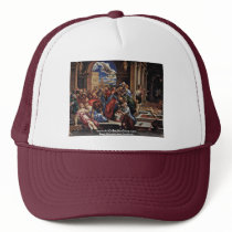 Expulsion Of Merchants From The Temple By Greco El Trucker Hats