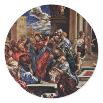 Expulsion Of Merchants From The Temple By Greco El Stickers
