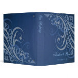 Exquisite Baroque Blue Scroll Wedding Binder