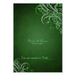 Exquisite Baroque Green Scroll Placecard Business Card Template