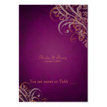 Exquisite Baroque Orange & Pink Scroll Placecardn Business Card