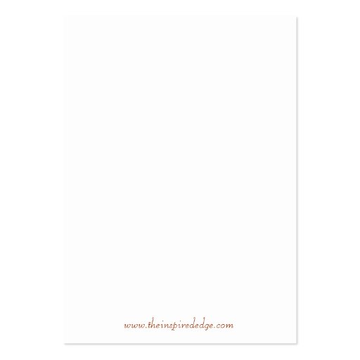 Exquisite Baroque Orange & White Scroll Placecard Business Card Templates (back side)