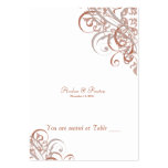 Exquisite Baroque Orange & White Scroll Placecard Business Card Templates