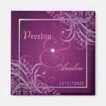 Exquisite Baroque Pink Save The Date Magnet