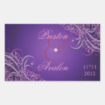 Exquisite Baroque Pink Save The Date Sticker