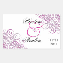 Exquisite Baroque Pink Save The Date Sticker