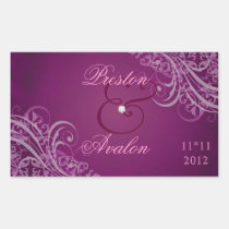 Exquisite Baroque Pink Save The Date Sticker