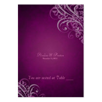 Exquisite Baroque Pink Scroll Placecardn Business Card Template