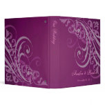 Exquisite Baroque Pink Scroll Wedding Binder