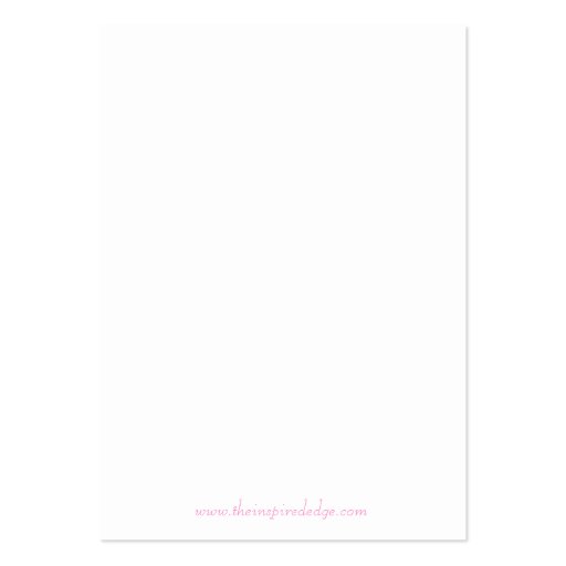 Exquisite Baroque Pink & White Scroll Placecardn Business Card Templates (back side)
