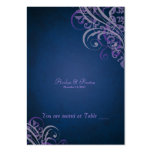 Exquisite Baroque Purple & Blue Scroll Placecard Business Card Templates