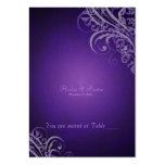 Exquisite Baroque Purple Scroll Placecard Business Cards