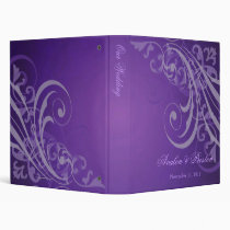 Exquisite Baroque Purple Scroll Wedding Binder