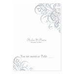 Exquisite Baroque White & Silver Scroll Placecard Business Cards