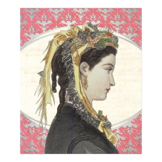 Exquisite Victorian Beauty in Profile Poster
