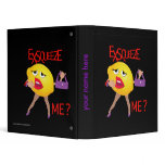 'exsqueeze me?' funny lemon humorous binder.