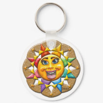 Extatic Sun Beveled Key Chain keychains