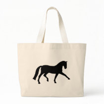 Extended Trot Dressage Horse (black) bags by dogsandhorses Extended Trot Dressage Horse (black) bags