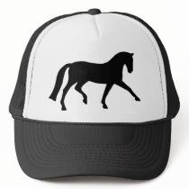Extended Trot Dressage Horse (black) hats by dogsandhorses Extended Trot Dressage Horse (black) hats