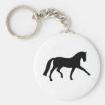 Extended Trot Dressage Horse (black) Key Chain