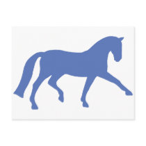 Extended Trot Dressage Horse (blue) postcards by dogsandhorses Extended Trot Dressage Horse (blue) postcards