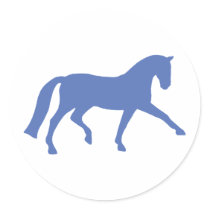 Extended Trot Dressage Horse (blue) stickers by dogsandhorses Extended Trot Dressage Horse (blue) stickers