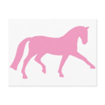 Extended Trot Dressage Horse (pink) postcards by dogsandhorses Extended Trot Dressage Horse (pink) postcards