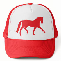 Extended Trot Dressage Horse (red) hats by dogsandhorses Extended Trot Dressage Horse (red) hats