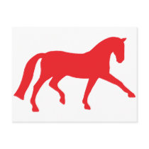 Extended Trot Dressage Horse (red) postcards by dogsandhorses Extended Trot Dressage Horse (red) postcards