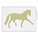 Extended Trot Dressage Horse (sage green) cards